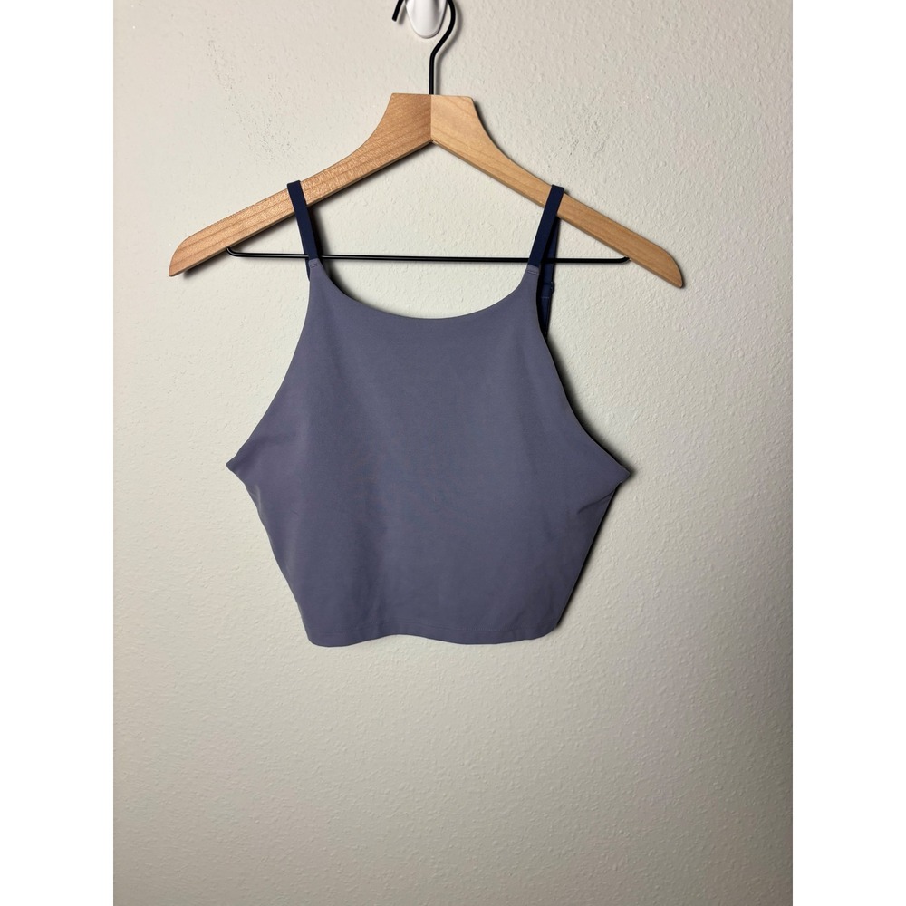 Athleta Intention Crop Bra Tank A-C Purple Blue Yoga Top Medium - Picture 1 of 4